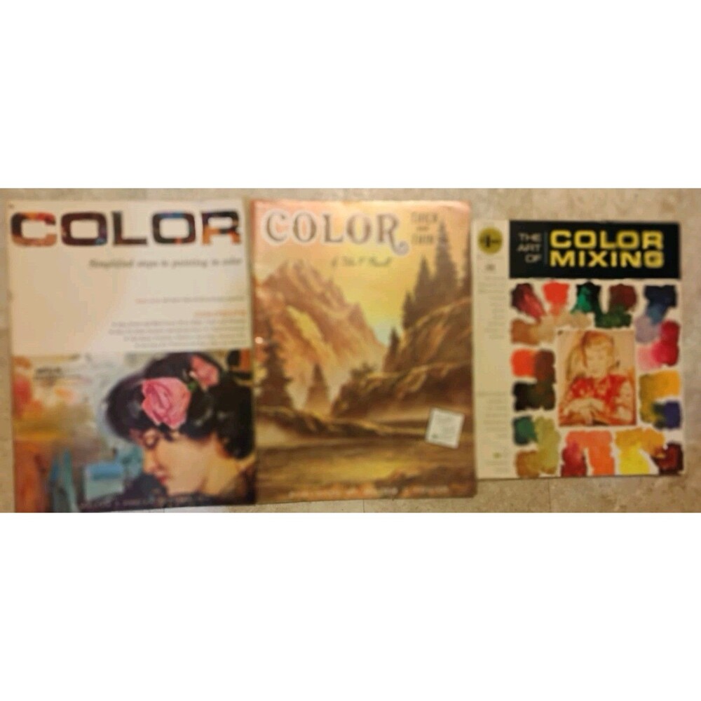 Lot of 3 Vintage Walter Foster Art Books Color Mixing Theory Painting in Oils